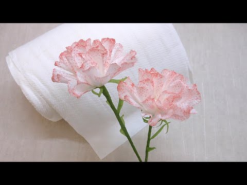 Видео: Как сделать цветы из кухонного бумажного полотенца - Удивительный трюк с раскраской