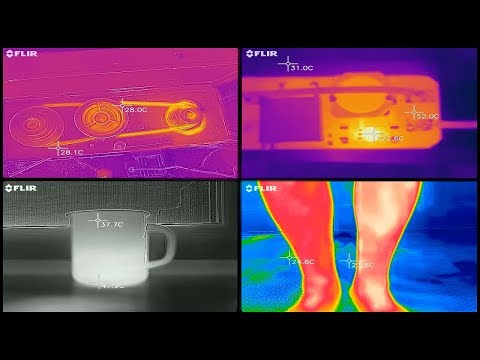 Видео: Несколько примеров работы тепловизора Flir One Pro