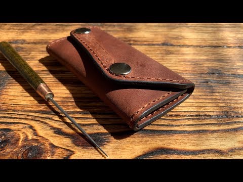 Видео: Ключница/Key holder из кожи Crazy Horse Whiskey от #wildleathercraft