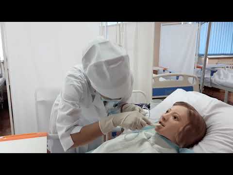 Видео: Сагиндыкова   Науқасты назогастральды зонд арқылы тамақтандыру