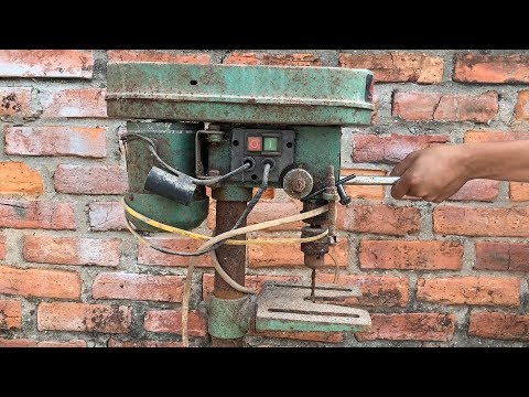 Видео: реставрационный вертикальный сверлильный станок | восстановить старый ржавый столп сверла