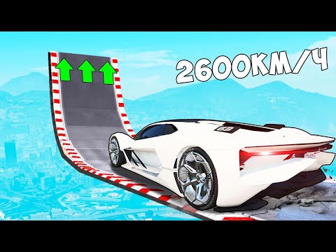 Видео: КАК ДАЛЕКО СЛУЧАЙНАЯ МАШИНА УЛЕТИТ С ОГРОМНОГО ТРАМПЛИНА! ЭКСПЕРИМЕНТЫ В ГТА 5!