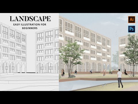 Видео: Иллюстрация к посту «Цифровая архитектура» [иллюстратор + Photoshop]