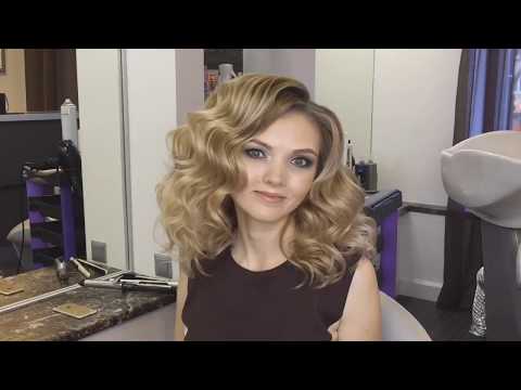 Видео: Вечерняя укладка на средней длины волосы. Тренер - Штэрн Дмитрий Гульков