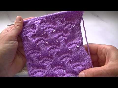 Видео: Вяжем узор "Цветочный букет" спицами.