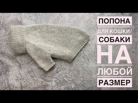 Видео: Попона / джемпер для собак / кошек на любой размер  часть 1