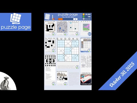 Видео: Ежедневная страница головоломок — 30 октября 2025 г.