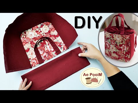 Видео: Как сделать большую сумку на шнурке, просто шаг за шагом