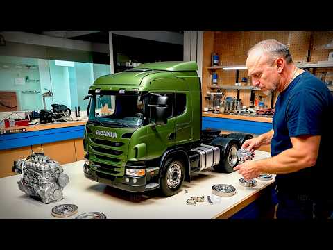 Видео: МУЖЧИНА СОБРАЛ НЕВЕРОЯТНЫЙ МАСШТАБНЫЙ SCANIA RC-ГРУЗОВИК за 2 000 $ с РАБОТАЮЩИМИ МЕХАНИЗМАМИ