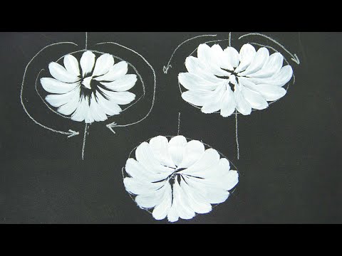 Видео: Урок 02. Учусь рисовать Жостово. Ромашка. Жостовская роспись для начинающих. Никита Гончаров