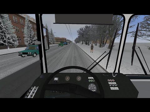 Видео: [OMSI 2] Покатушки по зимнему утреннему городу! Троллейбус ЗиУ-682 КР Иваново с мостом RABA-718!