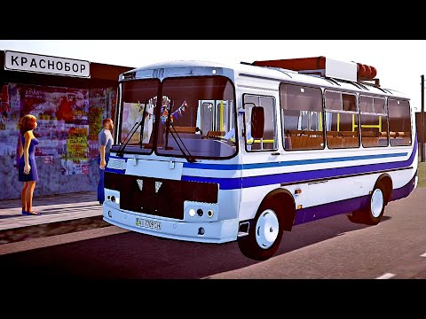 Видео: ПАЗ 32054 с новой приборкой в Proton Bus Simulator, карта Motor Depot