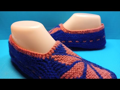 Видео: #945 ✴️ ТАПОЧКИ ЧАСТИЧНЫМ ВЯЗАНИЕМ / КРАСИВЫЕ СЛЕДКИ ДЛЯ ДОМА 🌞