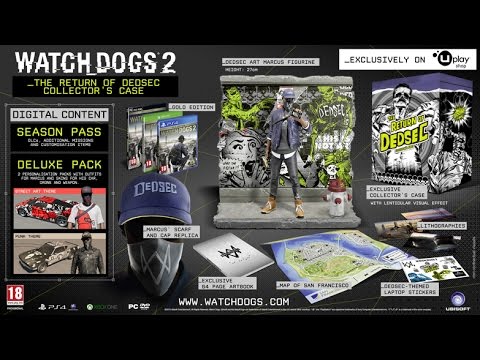 Видео: Распаковка Watch Dogs 2 Return of DedSec Collector's Case Unbox!