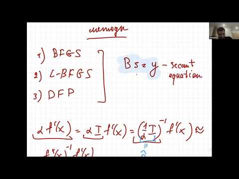 Видео: Катруца А.М. - Математика для анализа данных.Часть 1 - Семинар 11. Квазиньютоновские методы