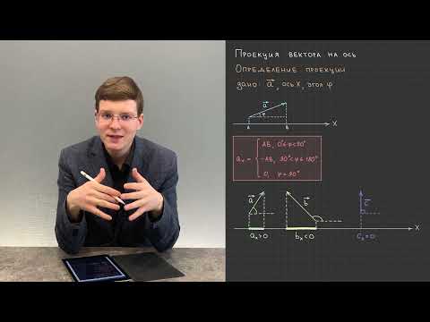 Видео: 2.3. Проекция вектора на координатную ось