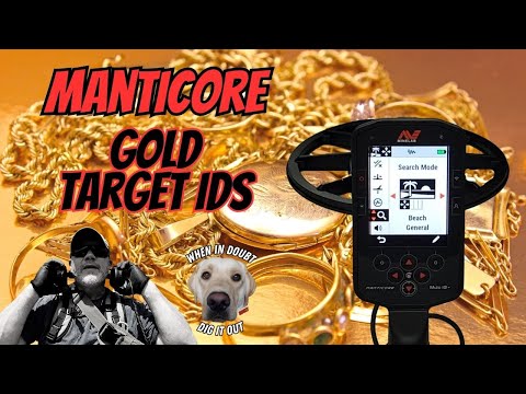 Видео: Сигналы золота: раскрываем секреты металлоискателя Minelab Manticore. Идентификаторы целей для зо...
