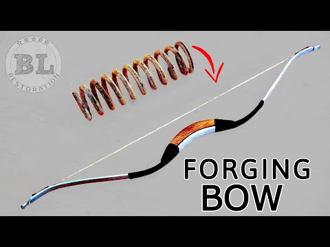 Видео: Ковка лук из ржавой ПРУЖИНЫ