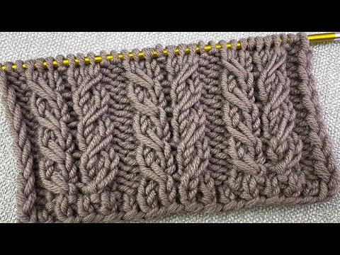 Видео: Смотрите как ЛЕГКО и БЫСТРО он вяжется. - НОВИЧКАМ понравится (вязание спицами для начинающих)