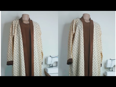 Видео: Легкое крой и шитье кимоно абайя с открытым передом