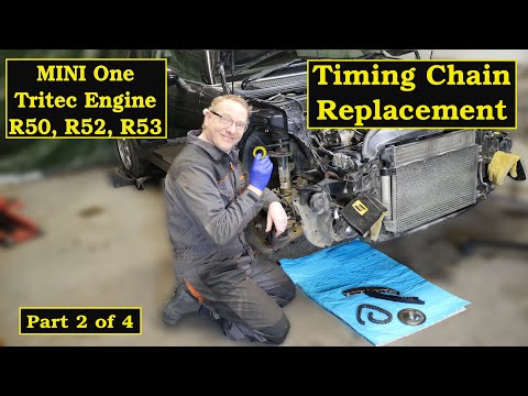 Видео: Часть 2 - Замена цепи ГРМ на двигателе Tritec Mini One R50 R53🚗Вплоть до снятия звездочки коленвала.