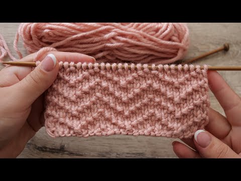 Видео: Узор «Зигзаг» спицами из лицевых и изнаночных петель ⛓ «Zigzag» knitting pattern