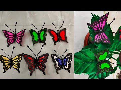 Видео: Как сделать бабочку из полиэтиленового пакета »вики полезно Идеи Поделок