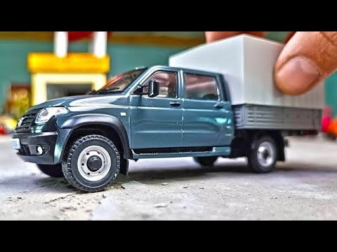 Видео: Модель УАЗ ПРОФИ ПИКАП масштабная модель 1/43. Про машинки.