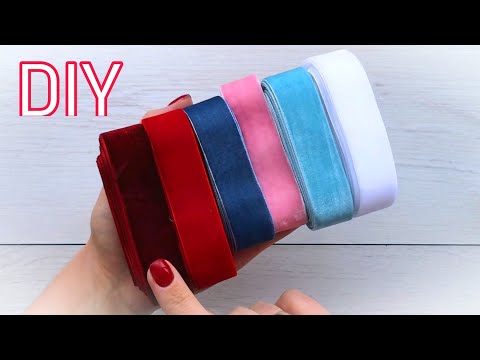 Видео: Изящные и Неповторимые. Маленькие Бантики из бархатных лент. cobeads