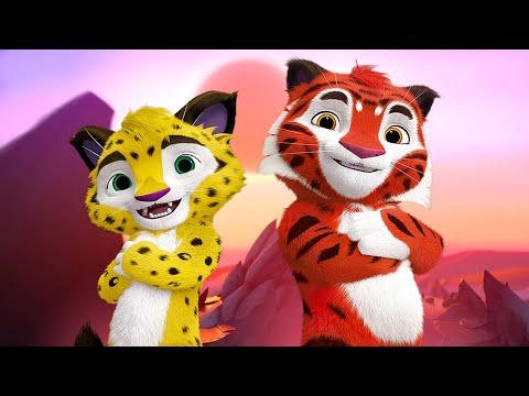 Видео: 🐯 Лео и Тиг 🦁 — Шкура Солнца — Серия 1 — Развивающий мультфильм о животных