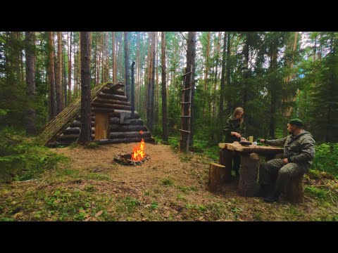 Видео: ЛЕСНАЯ ХИЖИНА | ОБЕДЕННОЕ МЕСТО ОТШЕЛЬНИКОВ | КАТЯ ПРИГОТОВИЛА ТОРТ