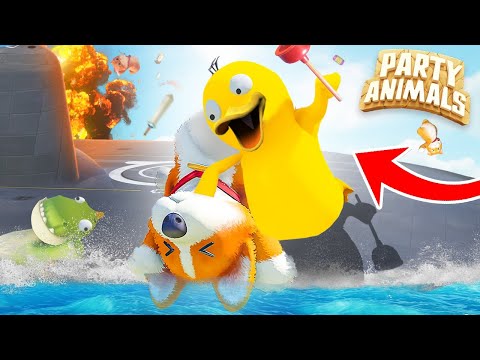 Видео: ЭТА ИГРА СМЕШНЕЕ GANG BEASTS! САМАЯ УГАРНАЯ БИТВА ЖИВОТНЫХ В PARTY ANIMALS