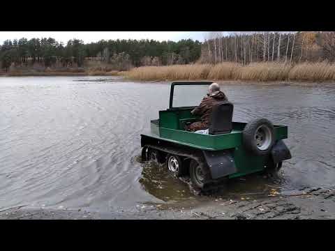 Видео: Заплыв по озеру на вездеходе Филин.