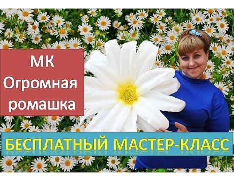 Видео: Ростовые цветы. Бесплатный мастер-класс. Большая ромашка. Large chamomile