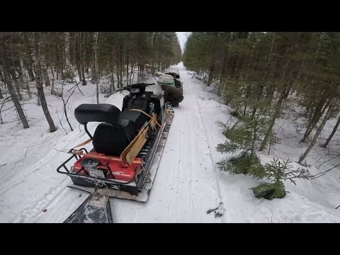 Видео: ЭВАКУАЦИЯ БУРАНА ЛИДЕР ИЗ ЛЕСА С ПОРВАННОЙ ЦЕПЬЮ