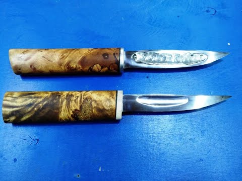 Видео: И снова про якутские ножи. Будьте осторожней! На этот раз, сразу два в работе.