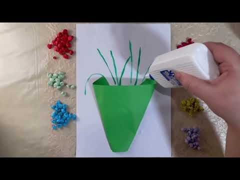 Видео: Аплікація “Букет квітів” (об’ємна аплікація з кольорового паперу)