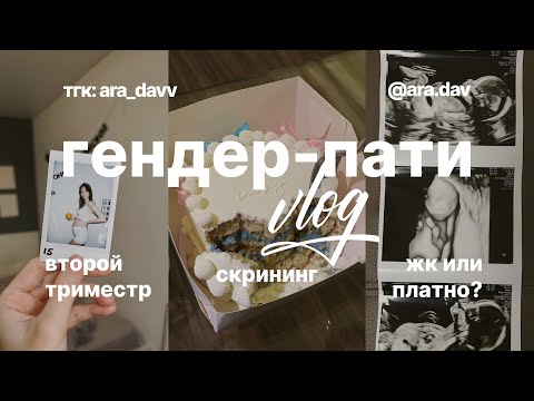 Видео: Гендер-пати | VLOG | как проходит второй триместр