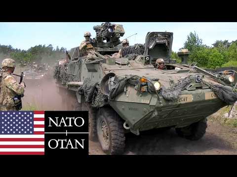Видео: Армия США, НАТО. Бронетехника Stryker во время военных учений в Польше.