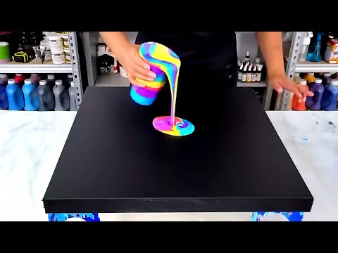 Видео: Приятные заливки краской, которые успокоят и расслабят ваш разум — Акриловая заливка — Искусство