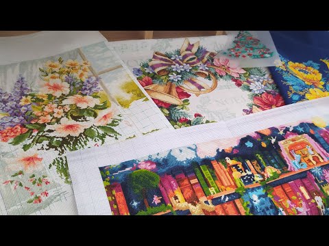 Видео: Вышитое в марте 2025... Лука-С, Тэла Артис, Китайские наборы, Классик Дизайн.