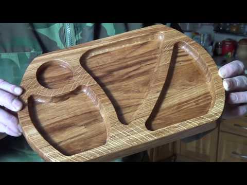 Видео: Деревянная фрезерованная тарелка 3в1