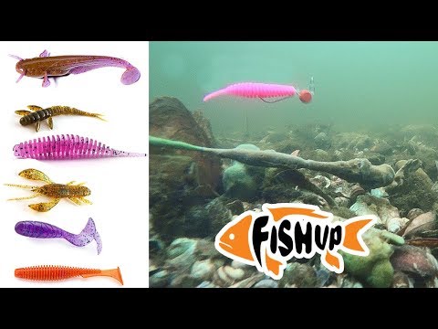 Видео: Силикон FishUp игра приманок под водой ОБЗОР