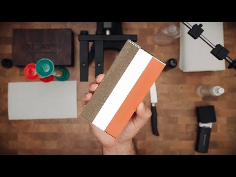 Видео: Быстрая заточка ножей. Norton India. Керамика Idahone. Кухонный нож Berger Cutlery