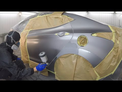 Видео: Покраска авто переходом. Быстросохнущий лак для авто.