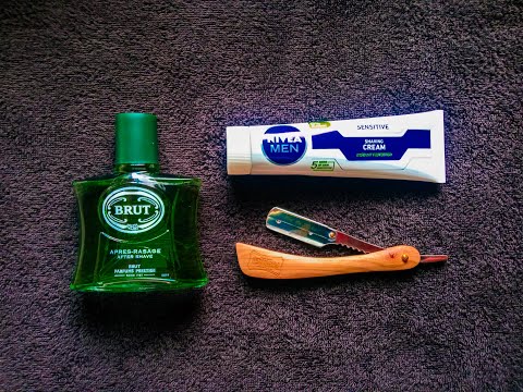 Видео: Бюджетно класическо бръснене с Shavette Proraso, крем за бръснене Nivea и афтършейв BRUT