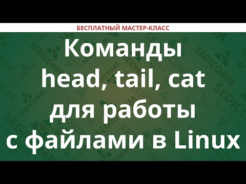 Видео: Команды head, tail, cat для работы с файлами в Linux
