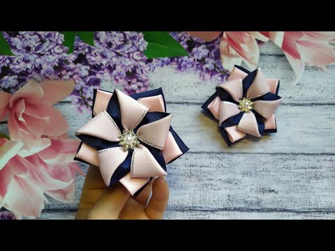 Видео: ОНИ ПРОСТО НЕВЕРОЯТНЫЕ! БАНТИКИ ЦВЕТОЧКИ ИЗ РЕПСОВОЙ ЛЕНТЫ! КАНЗАШИ / МАСТЕР КЛАСС /RIBBON BOWS /DIY