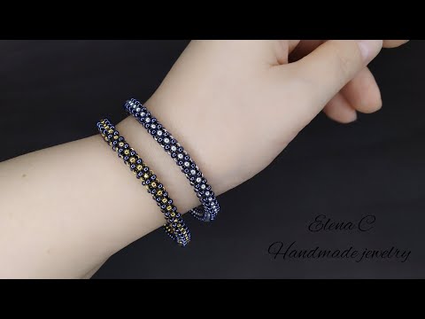 Видео: Cubic Right Angle Weave Tutorial Beaded Bracelet Как плести Квадратный Жгут из бисера иглой #beading