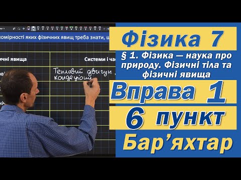 Видео: Вправа № 1. 6 п. Бар'яхтар Фізика 7 клас
